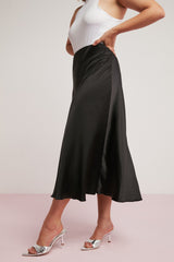 Alessi Women Plus Size Flush Viscose Satin A Line Midi Length Skirt Alessi01072023