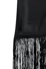 Black Tassel Detailed Satin Woven Nightgown Thmaw24gc00007