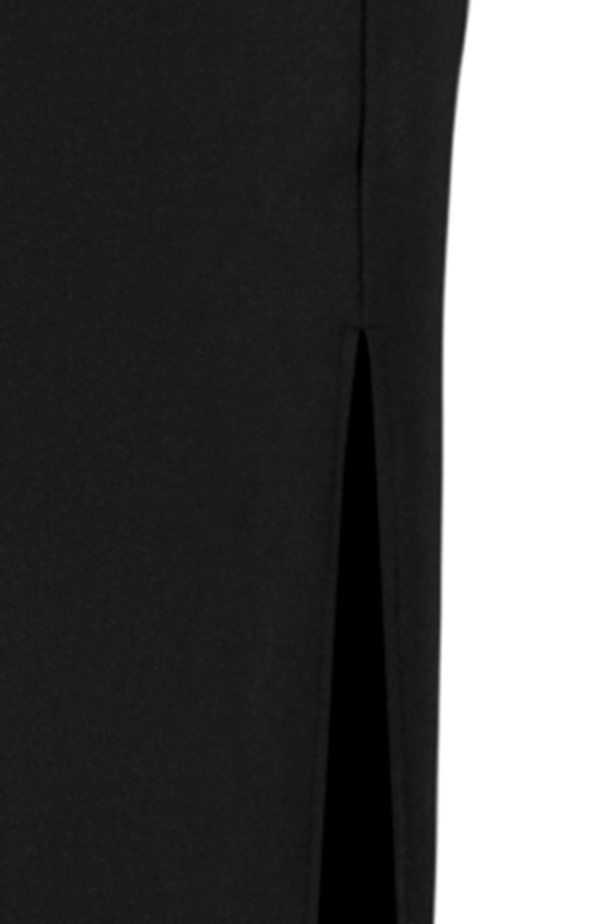 Black Smart Crepe Slit Detailed Maxi High Waist Flexible Knitted Skirt Twoss23et00351