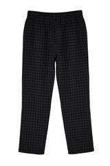 Men's Navy Blue Casual Pattern Checkered Woven Sleepwear Pants Tmnaw24pj00020