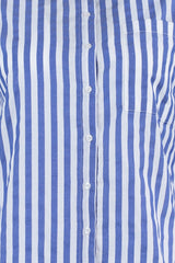 Blue Striped Oversize Woven Shirt Tbbaw23ax00022