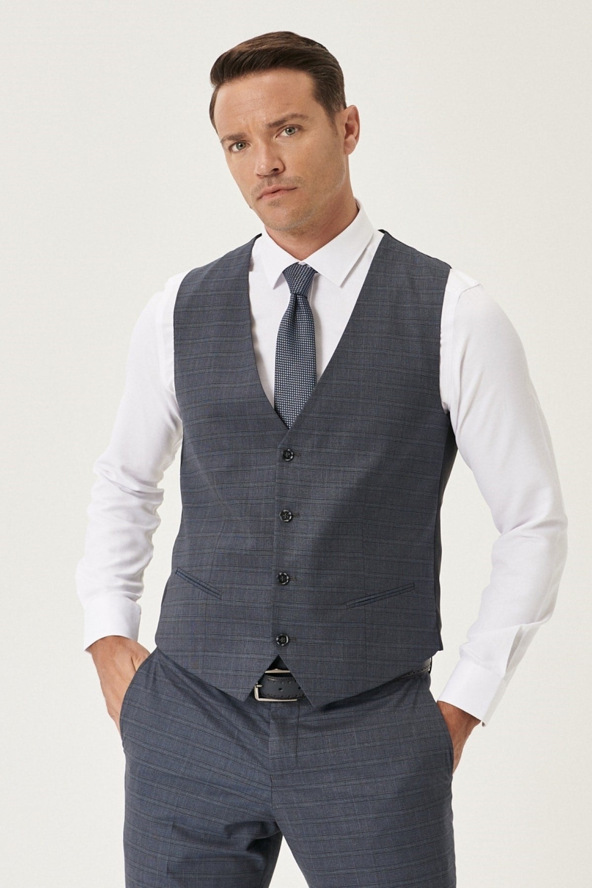 Men's Navy-black Slim Fit Slim Fit Waterproof Vest Nano Suit 4a3121200014