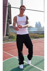 Men's Weightlifting Collar Athlete Lycra Tank Top Rwl-07