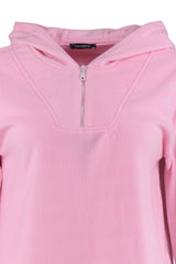 Pink Hooded Thick Fleece Knitted Sweatshirt Tbbaw23ao00064