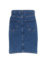 Blue Basic High Waist Mini Denim Skirt Twoss20et0241