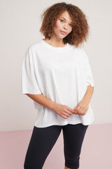 Allison Women Plus Size 100% Cotton Oversize Round Neckline Half Sleeve Tshirt Allison01072023