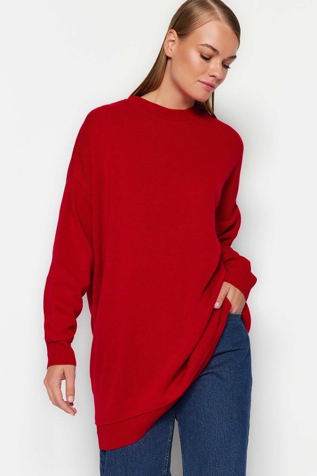 Red Knitwear Sweater Tctaw24ak00048