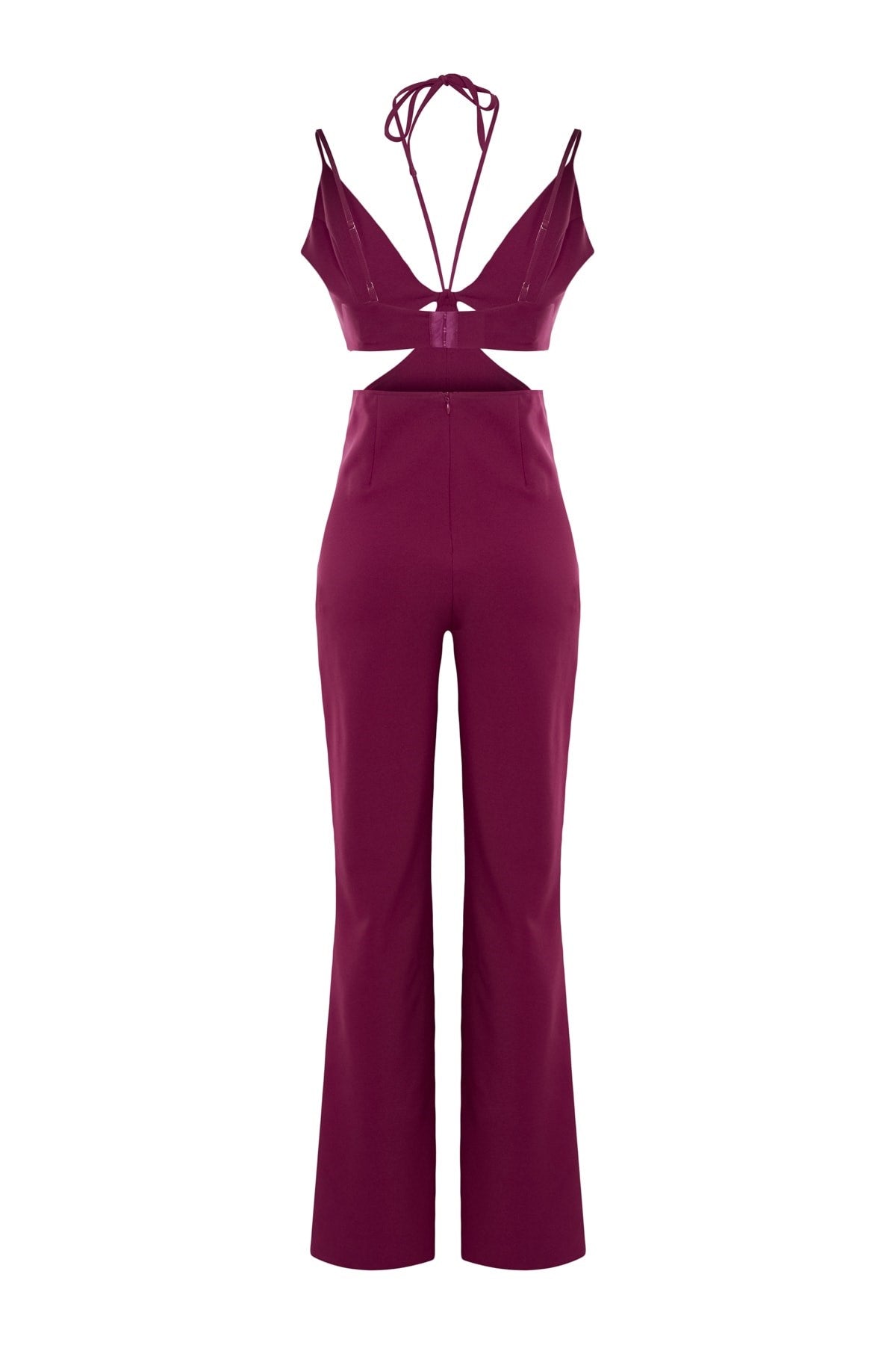 Emerald Lined Woven Window/cut Out Detailed Jumpsuit Tprss23tu00030