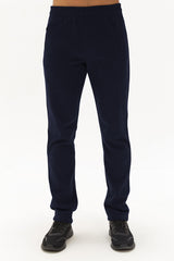 Men's Dark Navy Pocket Casual And Sports Solid Color Sweatpants 0492 Tb22ml05w0492-1