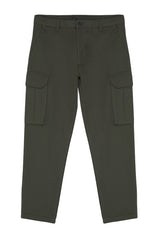 Khaki Men's Straight Fit Cargo Pants Tmnaw24pl00016