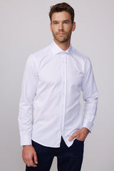 Modern Slim Fit Plain Satin Mens Shirt Md210001-135