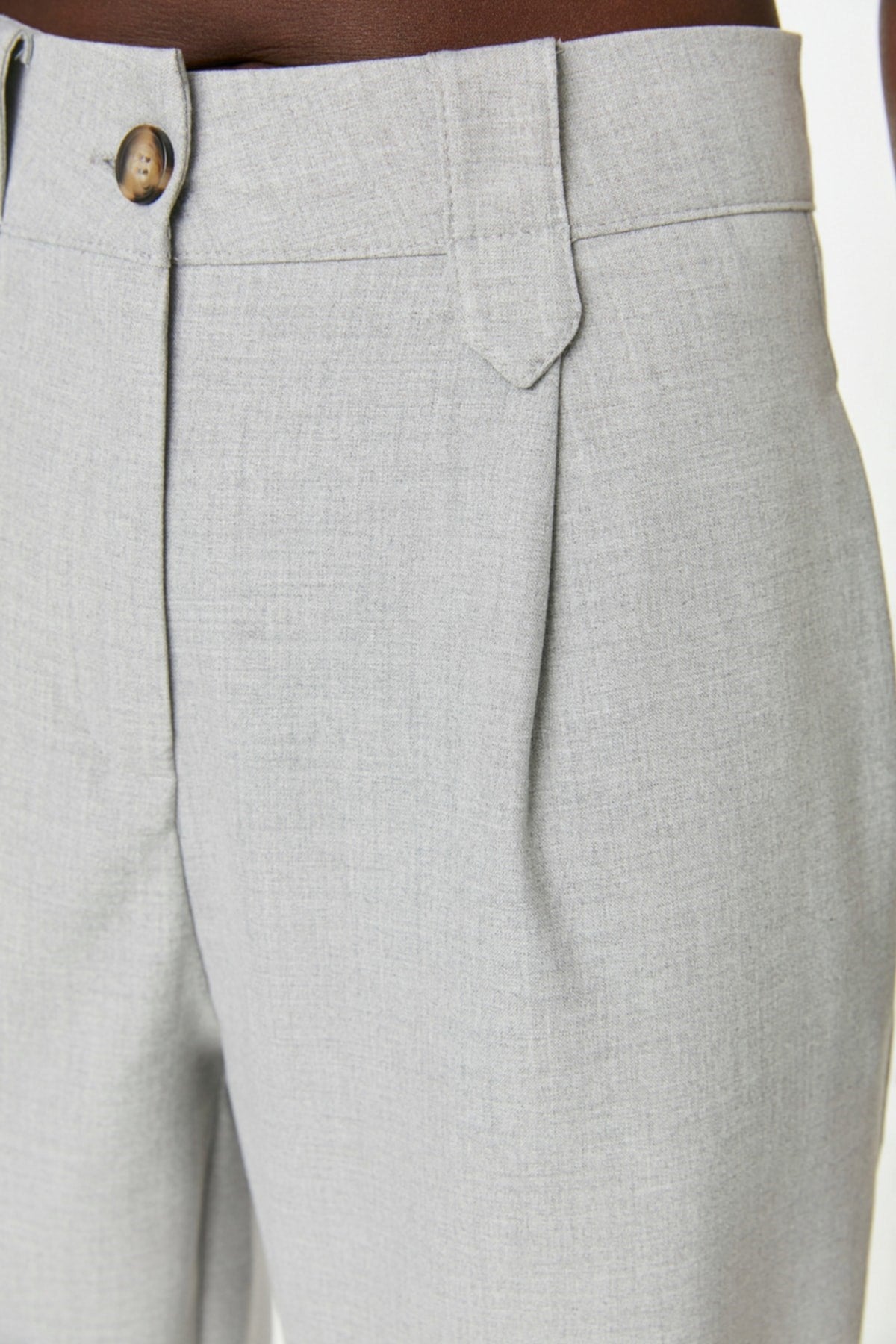 Grey Carrot High Waist Polyviscose Woven Pants Twoss22pl0280