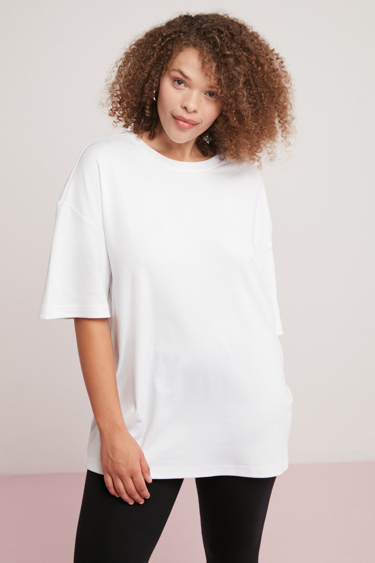 Flirting Women Plus Size Interlock Oversize Round Neck Tshirt Vivian01072023