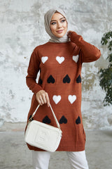 Heart Pattern Knitwear Sweater Mkt100