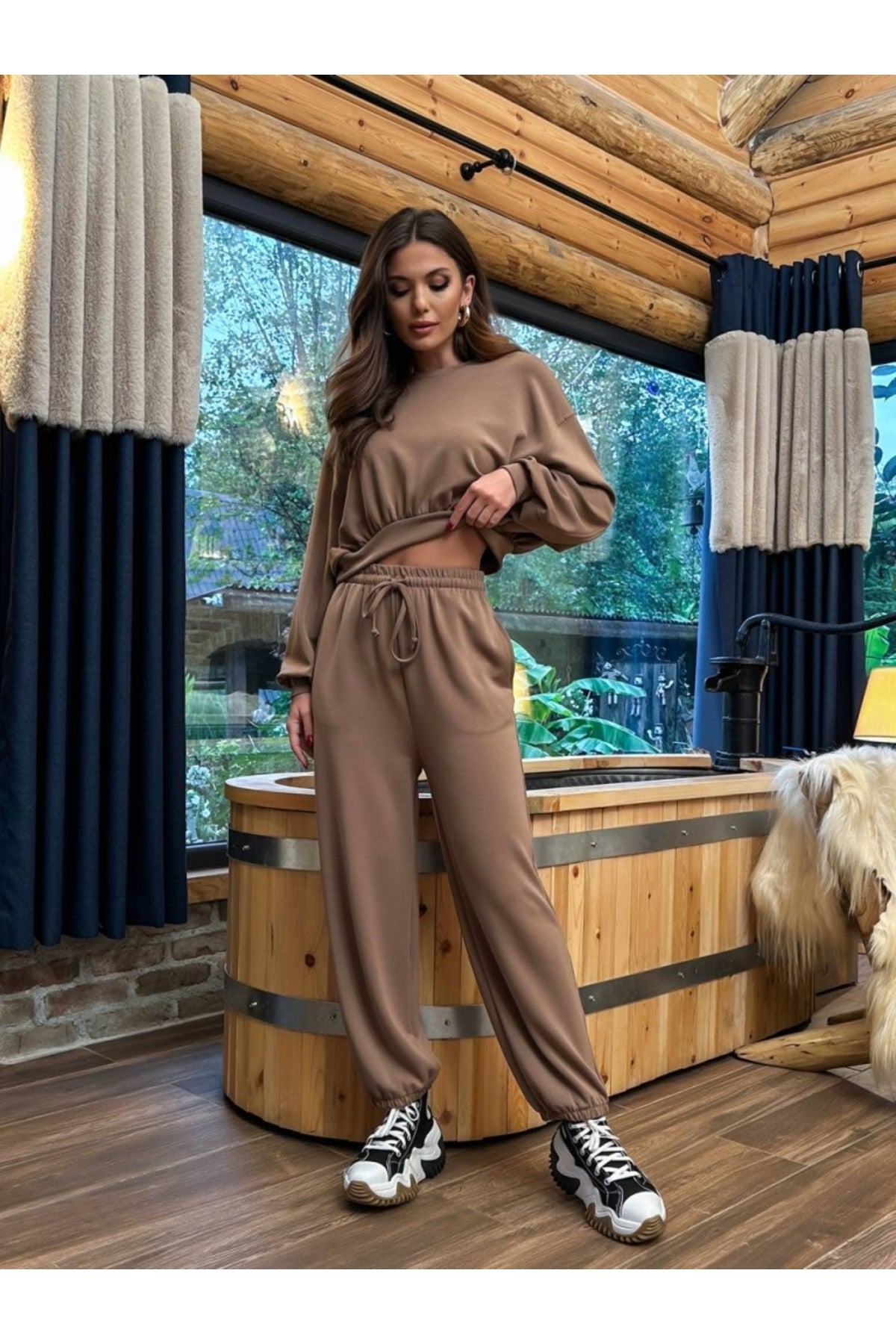 Mink Modal Sweat Pants Suit 50915