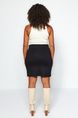 Black Knitted Skirt Tbbaw23az00009