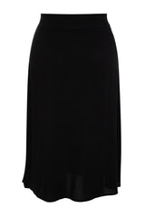 Black Slit Detailed Viscose Woven Skirt Tbbss23az00044