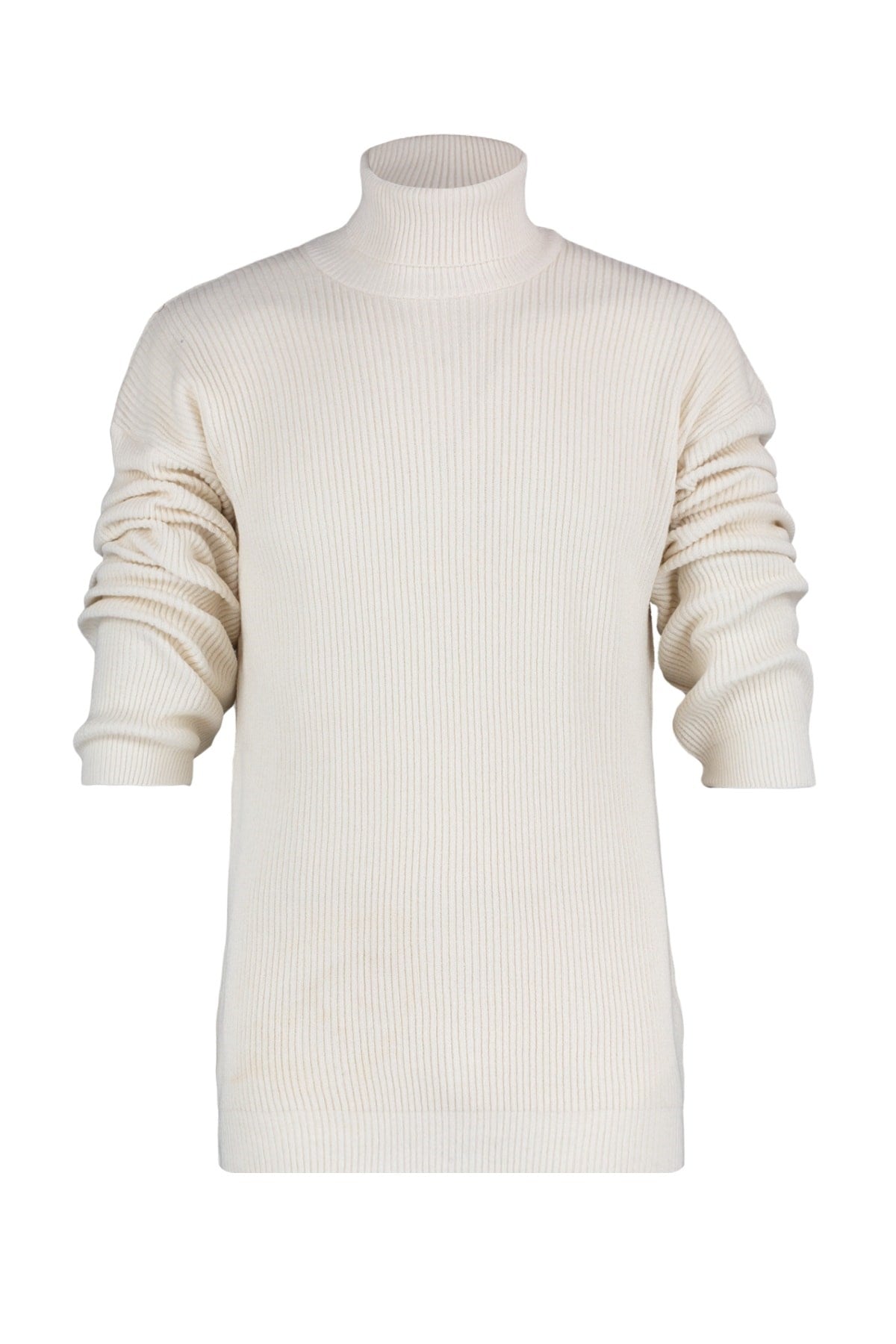 Camel Mens Oversize Wide Pattern Turtleneck Basic Sweater Tmnaw22kz1289