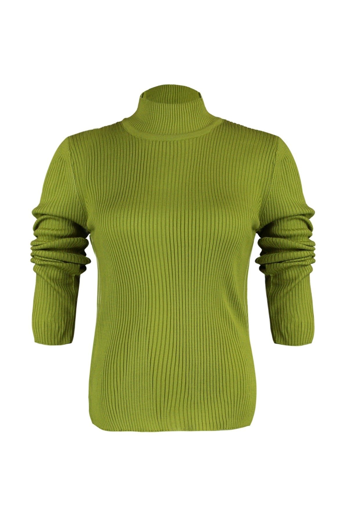 Green Half Turtleneck Slim Knitwear Sweater Tbbaw23an00022