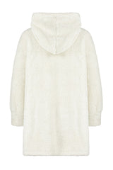 Cream Hooded Wellsoft Knitted Nightgown Thmaw24gc00008