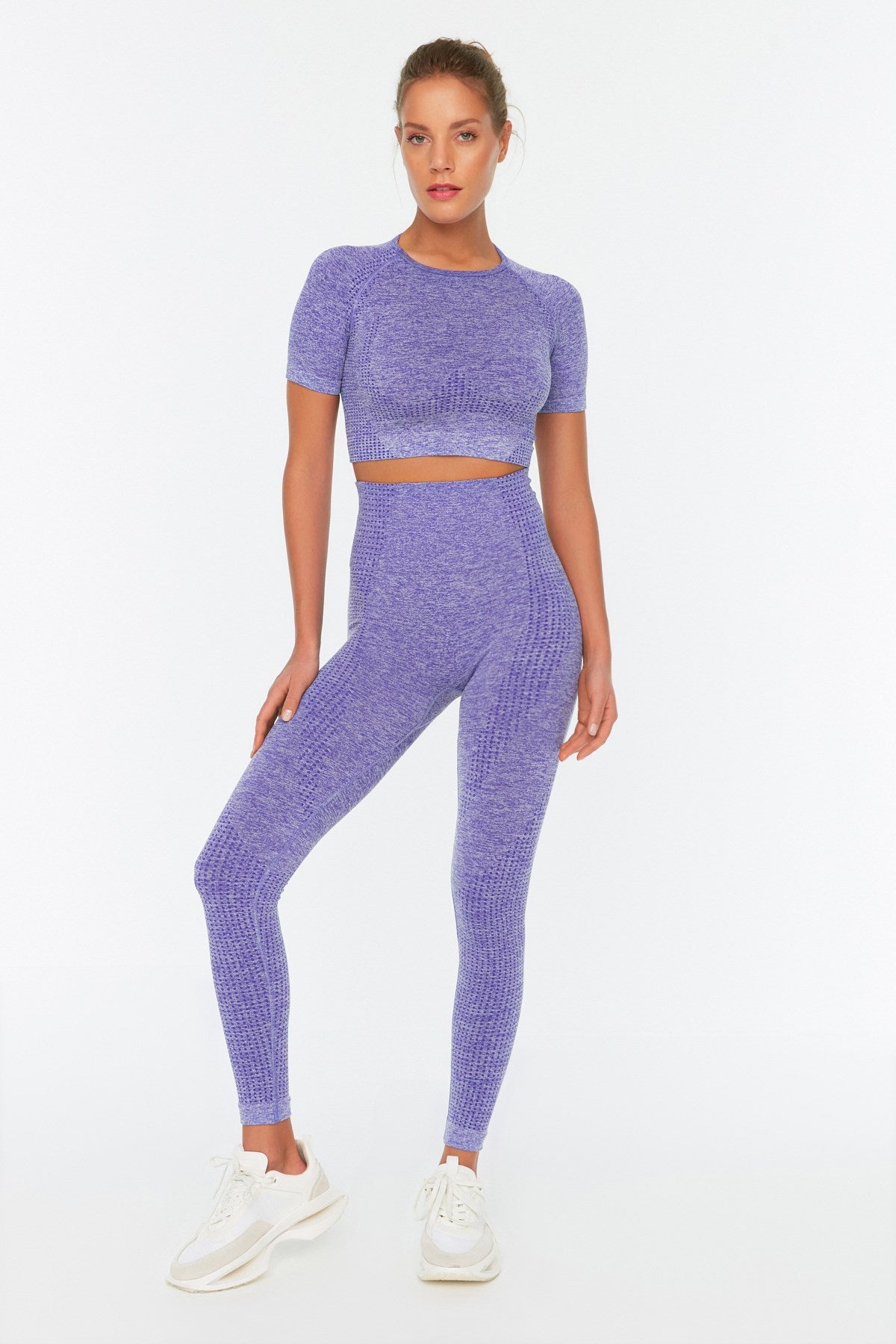 Lilac Seamless/seamless Full Length Sports Leggings Twoss21ty0024