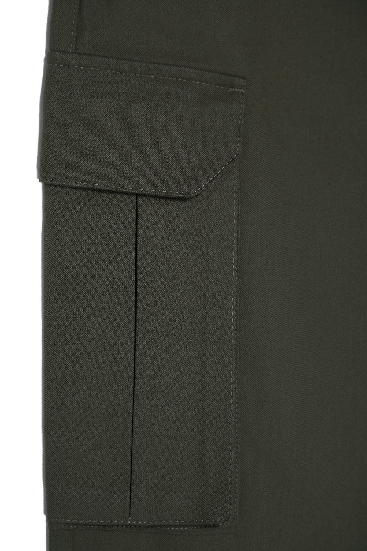 Khaki Men's Straight Fit Cargo Pants Tmnaw24pl00016