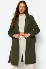 Long Woolen Cashmere Coat With Black Belt Twoaw20kb0033