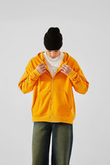 Basic Mustard Zip Hoodie Tyc28jyign170549314175381