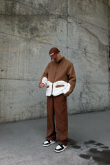 Double Sided Brown Teddy Coat Flaw-223-022-002