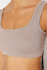 White Seamless/seamless Ribbed And Lightweight Support/styling Sports Bra Twoss21ss0008