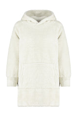 Cream Hooded Wellsoft Knitted Nightgown Thmaw24gc00008