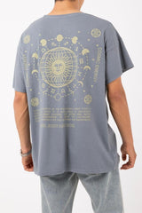 Cosmic Energy Back Printed Oversized T-shirt Flaw-095-005-022