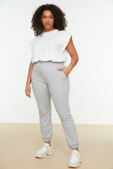 Gray Knitted Sweatpants Tbbss22ea0065