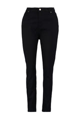 Black High Waist Flexible Skinny Jeans Tbbaw23cj00059