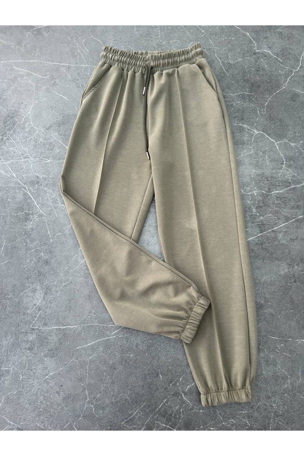 Khaki Ribbed Modal Tracksuit Tyc44asi3n170383289101277