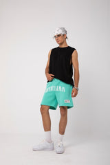 Officialman Printed Green Shorts Flaw-052-009-003