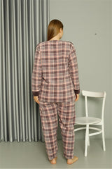 Welsoft Fleece Women Plus Size Powder Pajama Set 808040