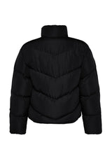 Black Water Repellent Inflatable Coat Twoaw24mo00048