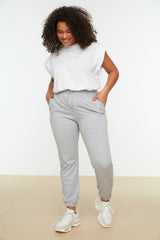 Gray Knitted Sweatpants Tbbss22ea0065