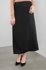 Women's Mink Button Detailed Classic Skirt 60125 22ketktr60125