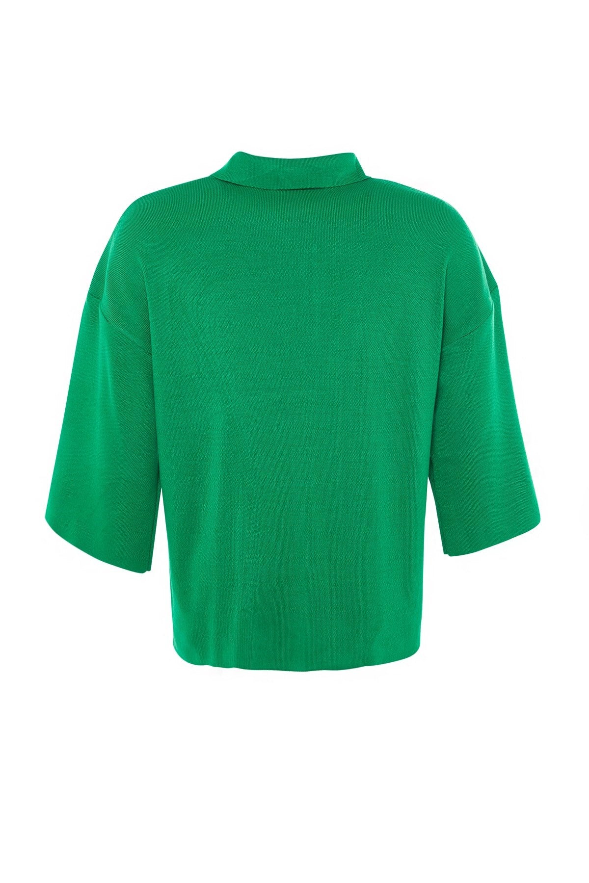 Green Zipper Detailed Knitwear Sweater Tbbaw23an00056