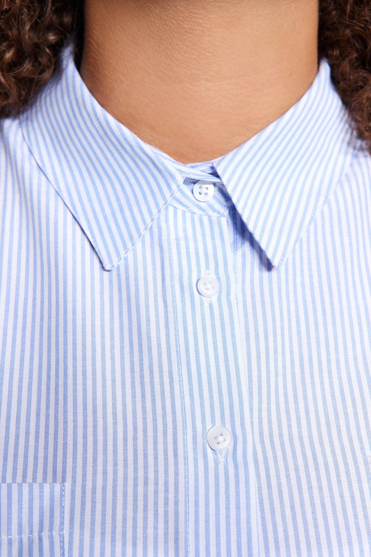 Blue Striped Poplin Shirt Tbbaw24ax00001