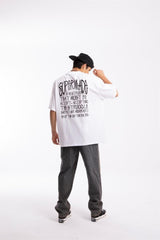 Supermade Printed White Oversize T-shirt Flaw-064-005-030