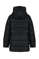 Black Hooded Inflatable Coat Tctaw24mt00021