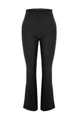 Black High Waist Spanish Leg Slit Detailed Knitted Pants Tbbaw23ar00030