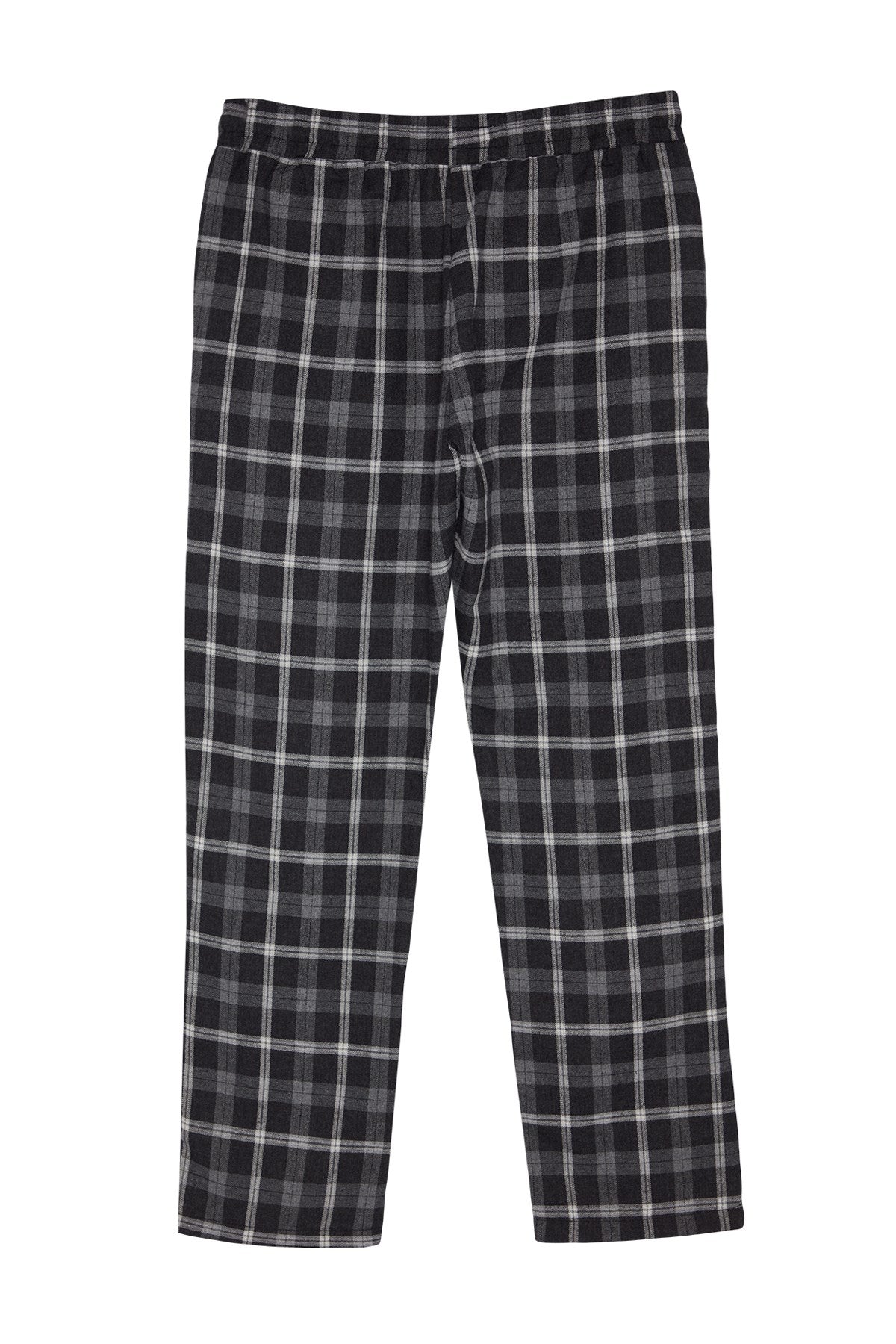 Mens Black Plaid Regular Fit Woven Pajama Bottoms Tmnaw24pj00015