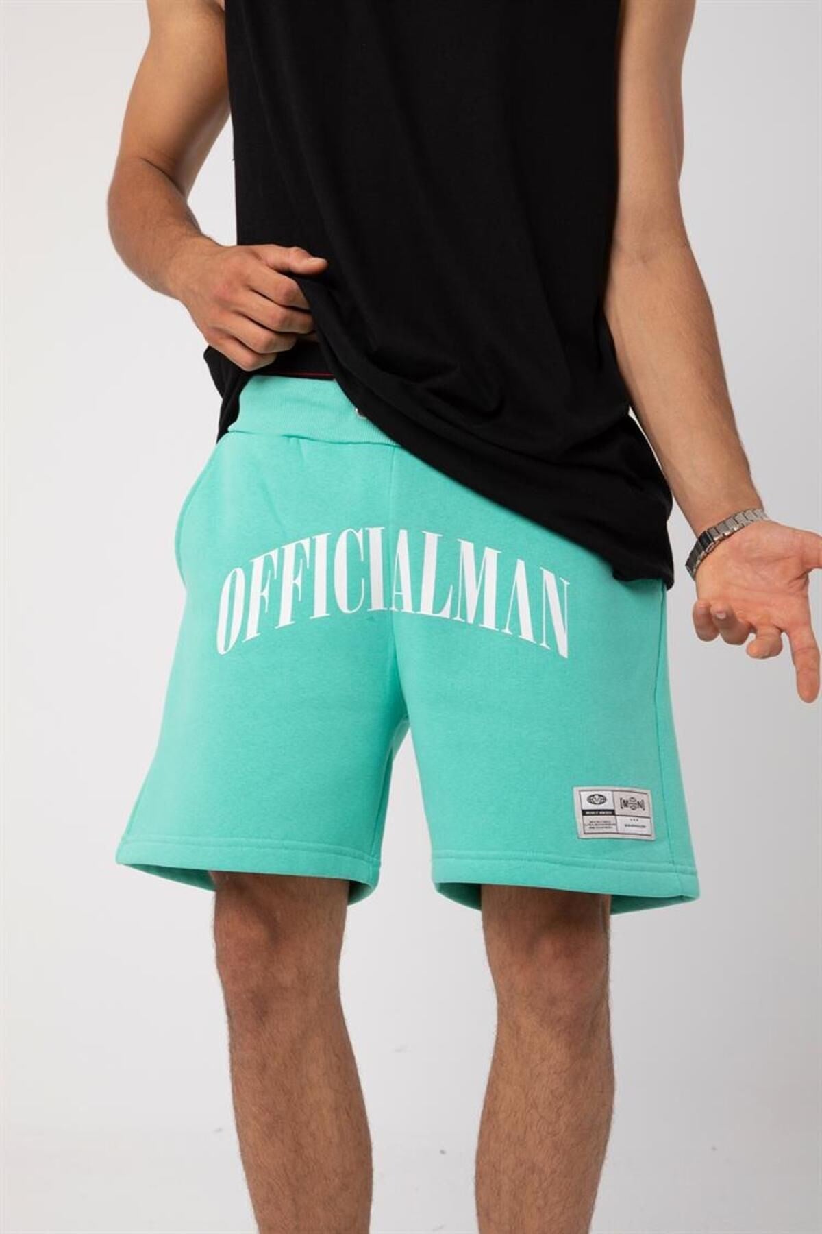 Officialman Printed Green Shorts Flaw-052-009-003