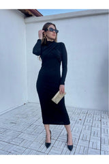 Black Buzy Dress 3016