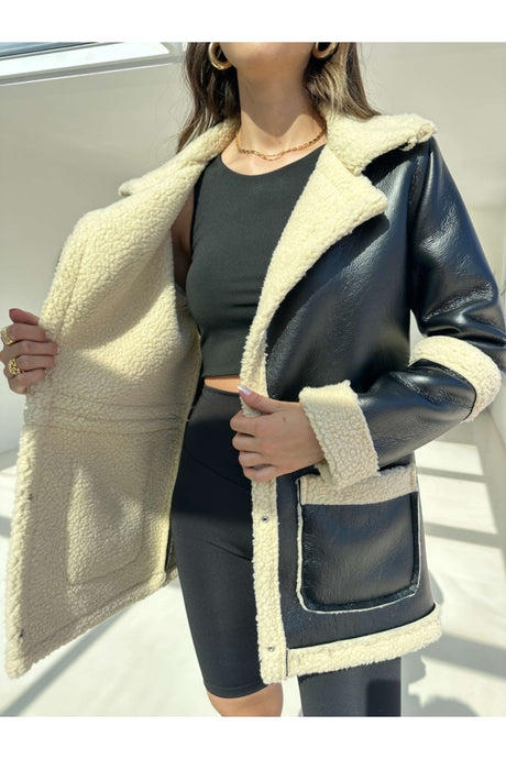 Leather Coat With Inner Fur 0104