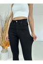 Black Lycra High Waist Jean 4206